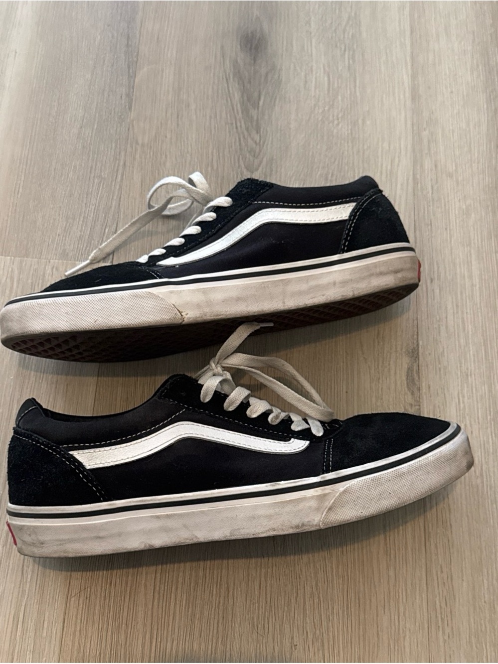 Vans Black and White Low-Top Skate Sneakers